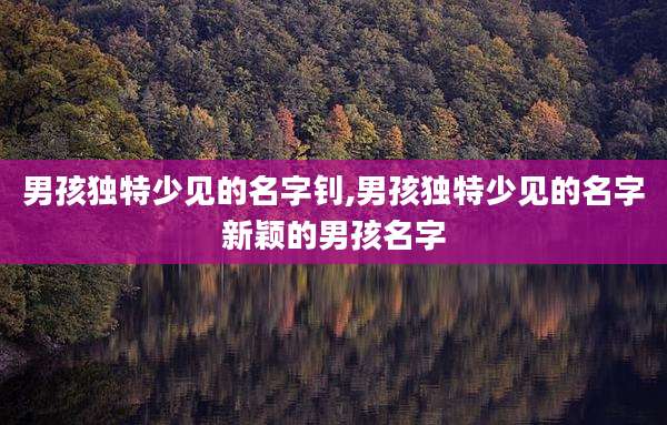 男孩独特少见的名字钊,男孩独特少见的名字新颖的男孩名字