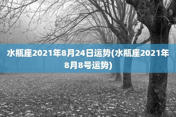 水瓶座2021年8月24日运势(水瓶座2021年8月8号运势)
