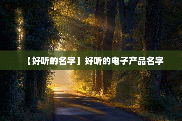 【好听的名字】好听的电子产品名字