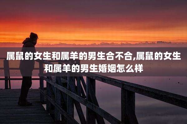 属鼠的女生和属羊的男生合不合,属鼠的女生和属羊的男生婚姻怎么样
