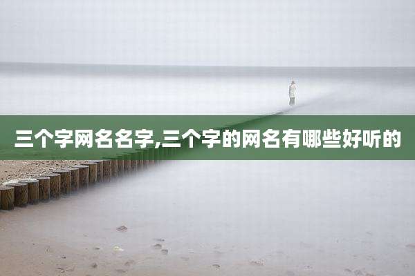 三个字网名名字,三个字的网名有哪些好听的
