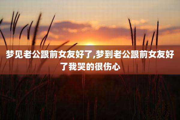 梦见老公跟前女友好了,梦到老公跟前女友好了我哭的很伤心