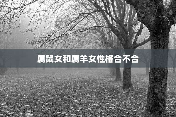 属鼠女和属羊女性格合不合