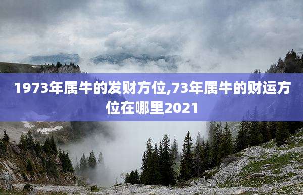 1973年属牛的发财方位,73年属牛的财运方位在哪里2021