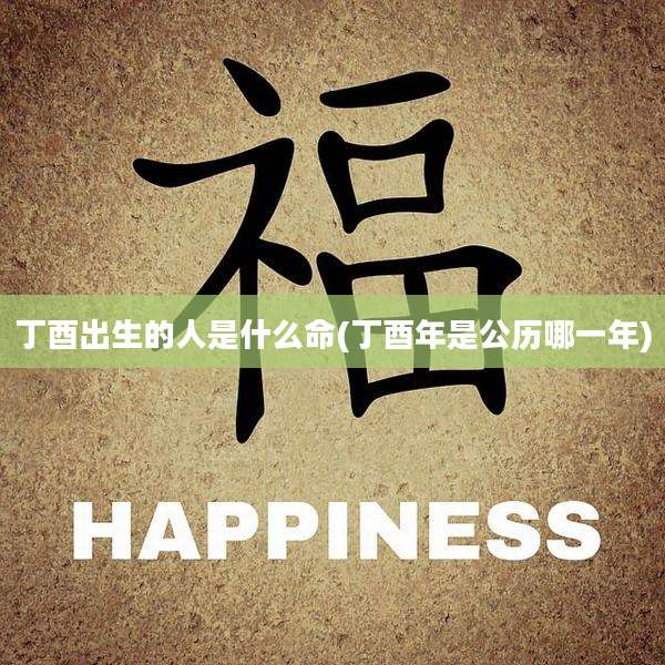 丁酉出生的人是什么命(丁酉年是公历哪一年)