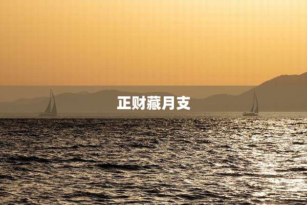 正财藏月支