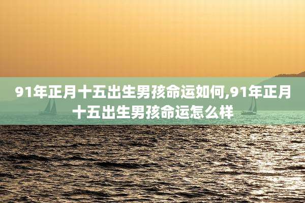 91年正月十五出生男孩命运如何,91年正月十五出生男孩命运怎么样