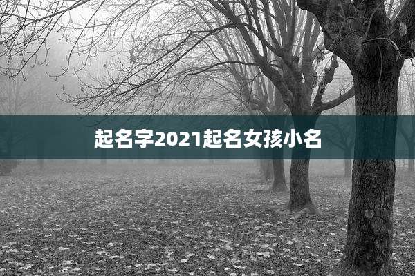 起名字2021起名女孩小名