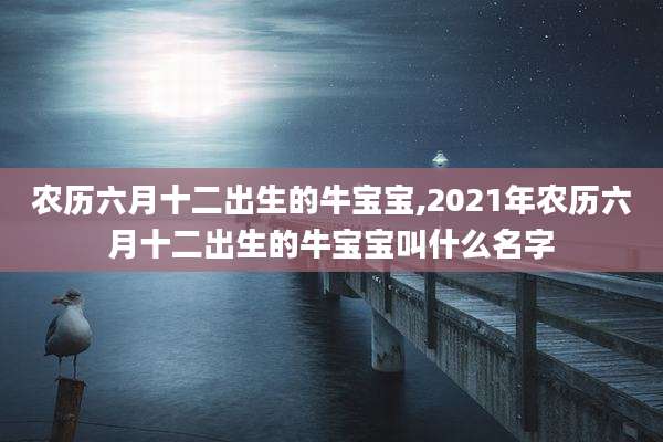 农历六月十二出生的牛宝宝,2021年农历六月十二出生的牛宝宝叫什么名字