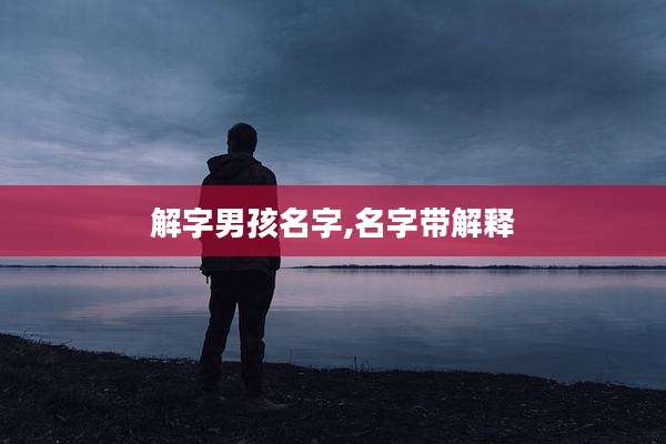解字男孩名字,名字带解释