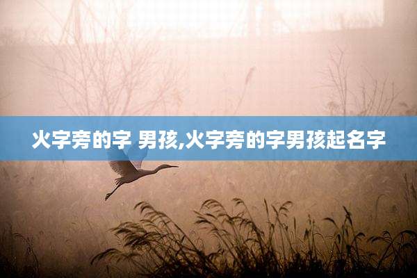 火字旁的字 男孩,火字旁的字男孩起名字