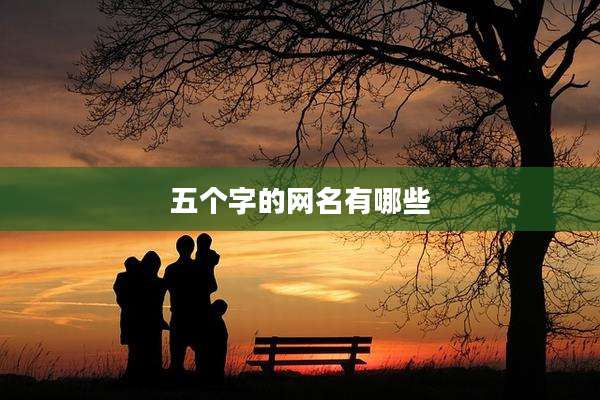 五个字的网名有哪些