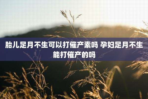 胎儿足月不生可以打催产素吗 孕妇足月不生能打催产的吗