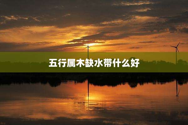 五行属木缺水带什么好