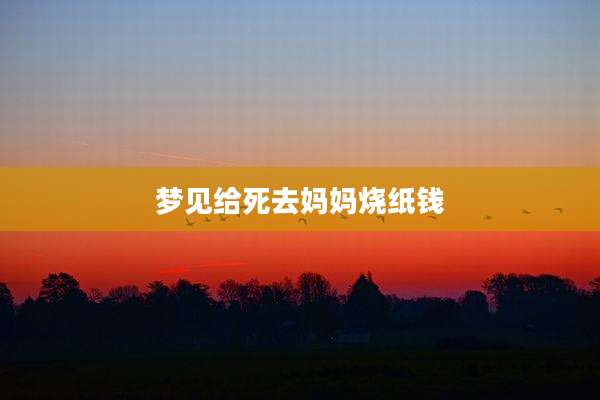梦见给死去妈妈烧纸钱