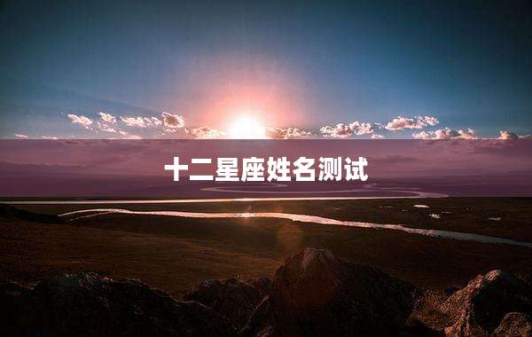 十二星座姓名测试