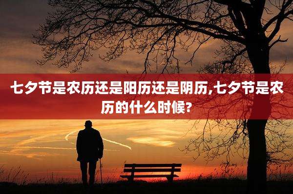 七夕节是农历还是阳历还是阴历,七夕节是农历的什么时候?