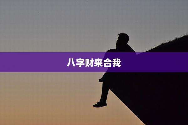 八字财来合我