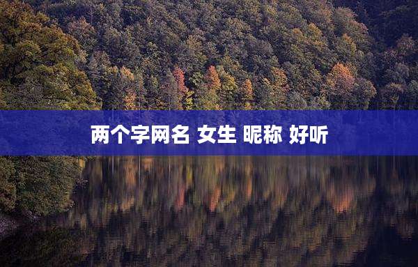 两个字网名 女生 昵称 好听