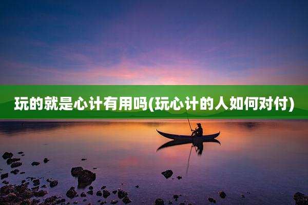 玩的就是心计有用吗(玩心计的人如何对付)