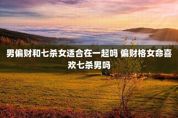 男偏财和七杀女适合在一起吗 偏财格女命喜欢七杀男吗