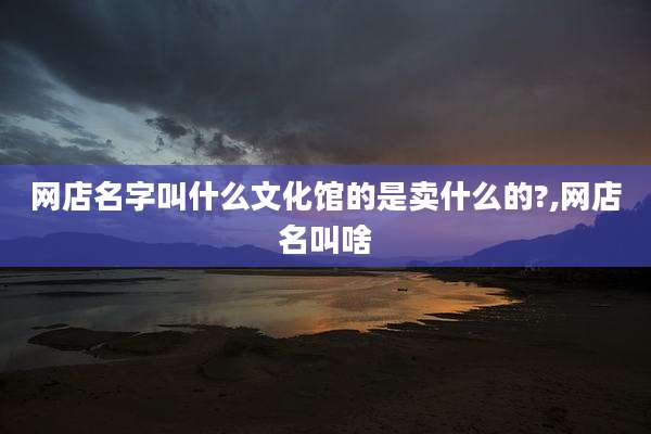 网店名字叫什么文化馆的是卖什么的?,网店名叫啥