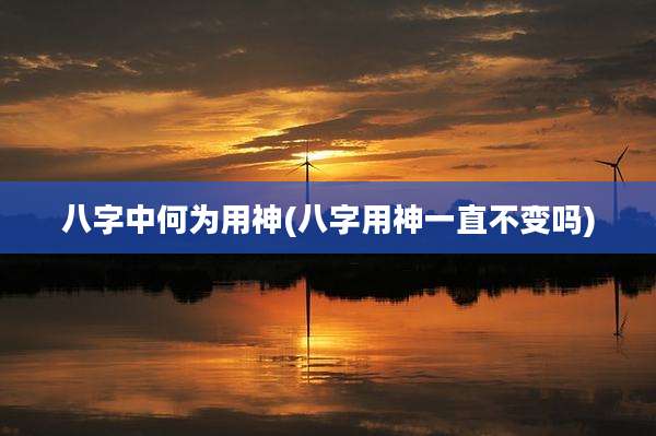 八字中何为用神(八字用神一直不变吗)