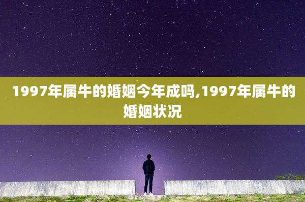 1997年属牛的婚姻今年成吗,1997年属牛的婚姻状况