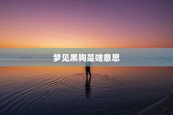 梦见黑狗是啥意思