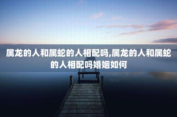 属龙的人和属蛇的人相配吗,属龙的人和属蛇的人相配吗婚姻如何
