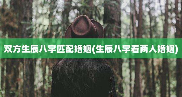 双方生辰八字匹配婚姻(生辰八字看两人婚姻)