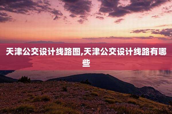 天津公交设计线路图,天津公交设计线路有哪些