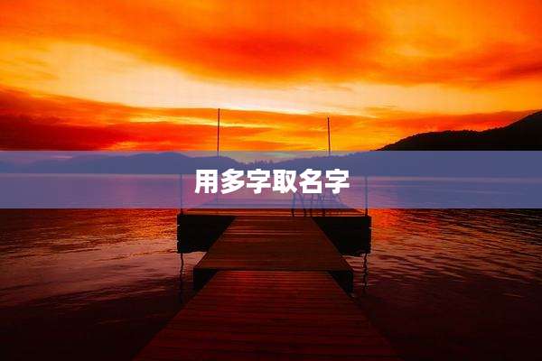 用多字取名字