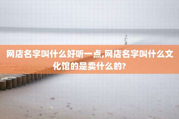 网店名字叫什么好听一点,网店名字叫什么文化馆的是卖什么的?