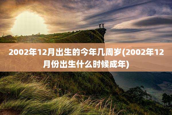 2002年12月出生的今年几周岁(2002年12月份出生什么时候成年)
