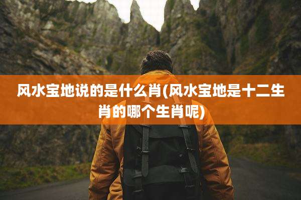 风水宝地说的是什么肖(风水宝地是十二生肖的哪个生肖呢)
