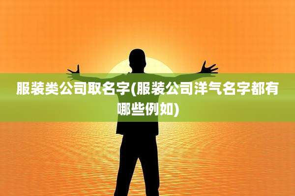 服装类公司取名字(服装公司洋气名字都有哪些例如)