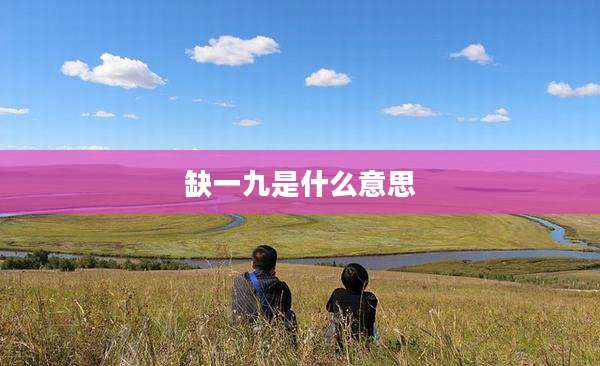 缺一九是什么意思