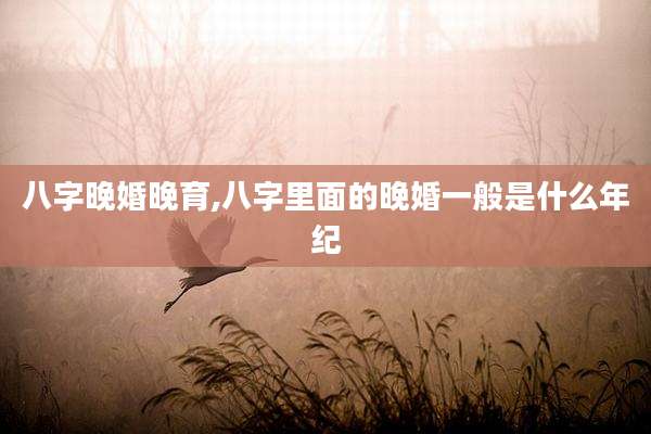 八字晚婚晚育,八字里面的晚婚一般是什么年纪