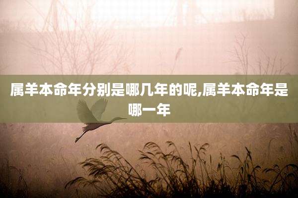 属羊本命年分别是哪几年的呢,属羊本命年是哪一年