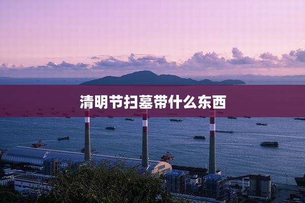 清明节扫墓带什么东西