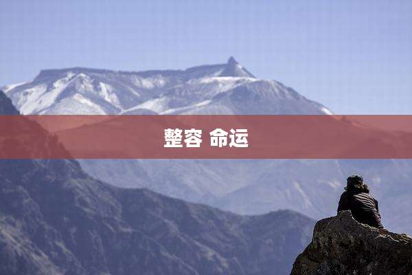 整容 命运