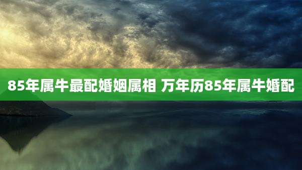 85年属牛最配婚姻属相 万年历85年属牛婚配