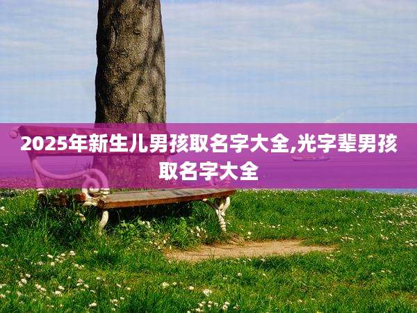 2025年新生儿男孩取名字大全,光字辈男孩取名字大全