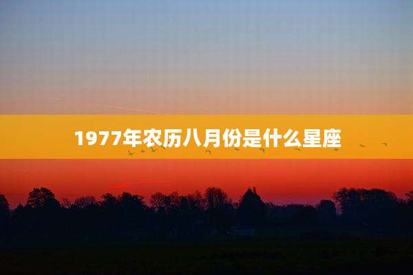 1977年农历八月份是什么星座
