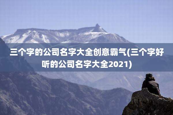 三个字的公司名字大全创意霸气(三个字好听的公司名字大全2021)