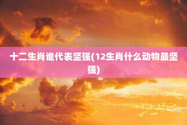 十二生肖谁代表坚强(12生肖什么动物最坚强)
