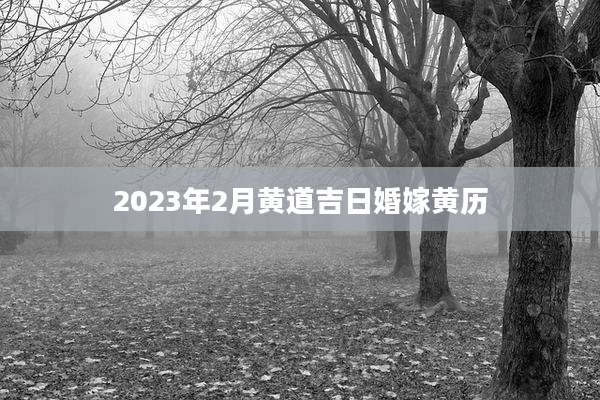 2023年2月黄道吉日婚嫁黄历