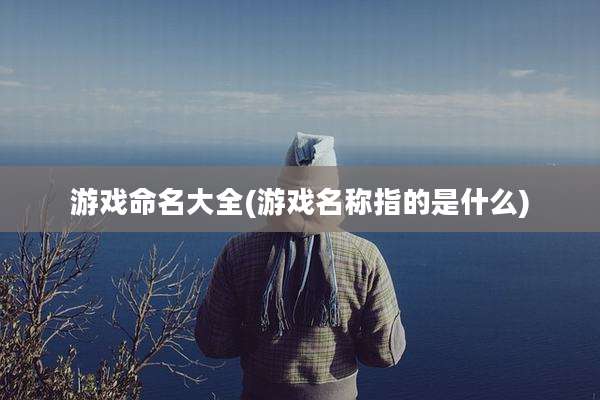 游戏命名大全(游戏名称指的是什么)