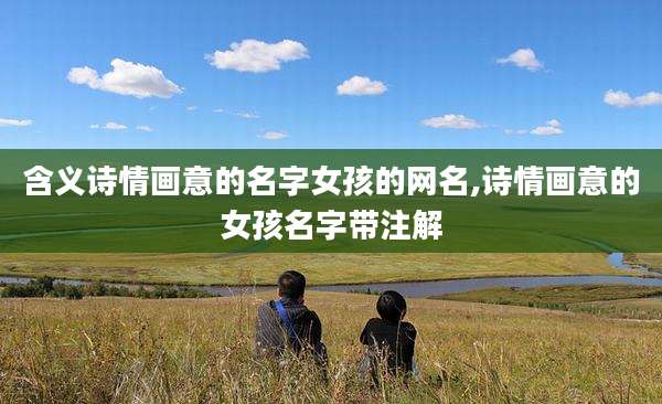 含义诗情画意的名字女孩的网名,诗情画意的女孩名字带注解